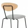 Armen Living Neo Modern Gray Fabric And Black Metal Dining Room Chairs - Set of 2 05 - Armen Living Neo Modern Gray Fabric And Black Metal Dining Room Chairs - Set of 2 05