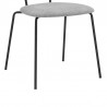Armen Living Neo Modern Gray Fabric And Black Metal Dining Room Chairs - Set of 2 06