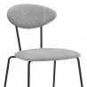 Armen Living Neo Modern Gray Fabric And Black Metal Dining Room Chairs - Set of 2 07