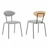 Armen Living Neo Modern Gray Fabric And Black Metal Dining Room Chairs - Set of 2 01 - Armen Living Neo Modern Gray Fabric And Black Metal Dining Room Chairs - Set of 2 01