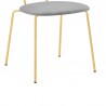 Neo Modern Gray Velvet and Gold Metal Leg Dining Room Chairs - Set of 2 01