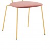 Neo Modern Pink Velvet and Gold Metal Leg Dining Room Chairs - Set of 2 07