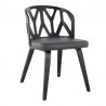 Armen Living Nia Gray Faux Leather And Black Wood Dining Chairs - Set of 2 04