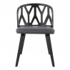 Armen Living Nia Gray Faux Leather And Black Wood Dining Chairs - Set of 2 07
