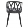 Armen Living Nia Gray Faux Leather And Black Wood Dining Chairs - Set of 2 03