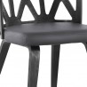 Armen Living Nia Gray Faux Leather And Black Wood Dining Chairs - Set of 2 06