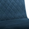 Armen Living Napoli Blue Velvet and Black Leg Modern Accent Dining Chair Seat