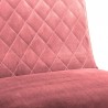 Armen Living Napoli Pink Velvet and Black Leg Modern Accent Dining Chair Seat