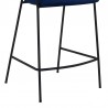 Armen Living Nara 26" Faux Leather And Metal Counter Height Barstool With Black frame 006