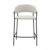 Nara 26" Cream Faux Leather and Metal Counter Height Bar Stool 003