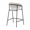 Nara 26" Cream Faux Leather and Metal Counter Height Bar Stool 006