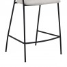 Nara 26" Cream Faux Leather and Metal Counter Height Bar Stool 007