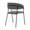 Armen Living Nara Modern Gray Faux Leather And Metal Dining Room Chairs - Set of 2 04