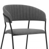 Armen Living Nara Modern Gray Faux Leather And Metal Dining Room Chairs - Set of 2 05