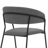 Armen Living Nara Modern Gray Faux Leather And Metal Dining Room Chairs - Set of 2 06