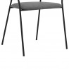 Armen Living Nara Modern Gray Faux Leather And Metal Dining Room Chairs - Set of 2 07