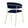 Nara Modern Blue Velvet and Gold Metal Leg Dining Room Chairs - Set of 2 03