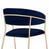 Nara Modern Blue Velvet and Gold Metal Leg Dining Room Chairs - Set of 2 05
