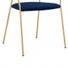 Nara Modern Blue Velvet and Gold Metal Leg Dining Room Chairs - Set of 2 06