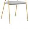 Nara Modern Gray Velvet and Gold Metal Leg Dining Room Chairs - Set of 2 05