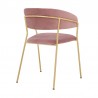 Nara Modern Pink Velvet and Gold Metal Leg Dining Room Chairs - Set of 2 03