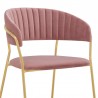 Nara Modern Pink Velvet and Gold Metal Leg Dining Room Chairs - Set of 2 05