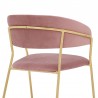 Nara Modern Pink Velvet and Gold Metal Leg Dining Room Chairs - Set of 2 07