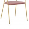 Nara Modern Pink Velvet and Gold Metal Leg Dining Room Chairs - Set of 2 06