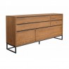 Armen Living Nevada Rustic Oak Wood Sideboard In Balsamico Side Angle View