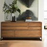 Armen Living Nevada Rustic Oak Wood Sideboard In Balsamico