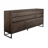 Armen Living Nevada Rustic Oak Wood Sideboard In Dark Brown Side