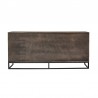 Armen Living Nevada Rustic Oak Wood Sideboard In Dark Brown Back