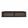 Armen Living Nevada Rustic Oak Wood Sideboard In Dark Brown Bottom