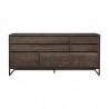 Armen Living Nevada Rustic Oak Wood Sideboard In Dark Brown Front