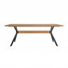 Nevada Rustic Oak Wood Trestle Base Dining Table In Dark Brown 06