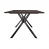 Armen Living Nevada Rustic Oak Wood Trestle Base Dining Table 6