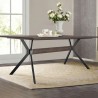Armen Living Nevada Rustic Oak Wood Trestle Base Dining Table
