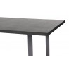 Armen Living Newark Contemporary Dining Table in Gray Powder Coated Finish and Rusted Black - Table Close-Up