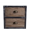 Nyx Industrial 3-Drawer End Table in Industrial Grey and Pine Wood - Drawer Close-Up