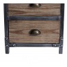 Nyx Industrial 3-Drawer End Table in Industrial Grey and Pine Wood - Leg Bottom Close-Up
