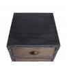 Nyx Industrial 3-Drawer End Table in Industrial Grey and Pine Wood - Top Angle