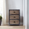 Nyx Industrial 3-Drawer End Table in Industrial Grey and Pine Wood - Lifestyle