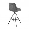 Armen Living Odessa Bar Stool In Charcoal Fabric And Black Finish  004
