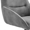 Armen Living Odessa Bar Stool In Charcoal Fabric And Black Finish  008