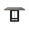 Armen Living Odet Rectangular 87" Dining Table In Concrete And Black Metal In Gray 04