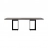Armen Living Odet Rectangular 87" Dining Table In Concrete And Black Metal In Gray 002