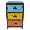 Oskar Industrial 3-Drawer End Table - Front