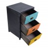 Oskar Industrial 3-Drawer End Table - Drawers Opened - Angled