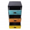 Oskar Industrial 3-Drawer End Table - Front - Drawers Opened