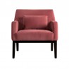 Armen Living Oliver Pink Velvet Modern Accent Chair with Wood Legs 002